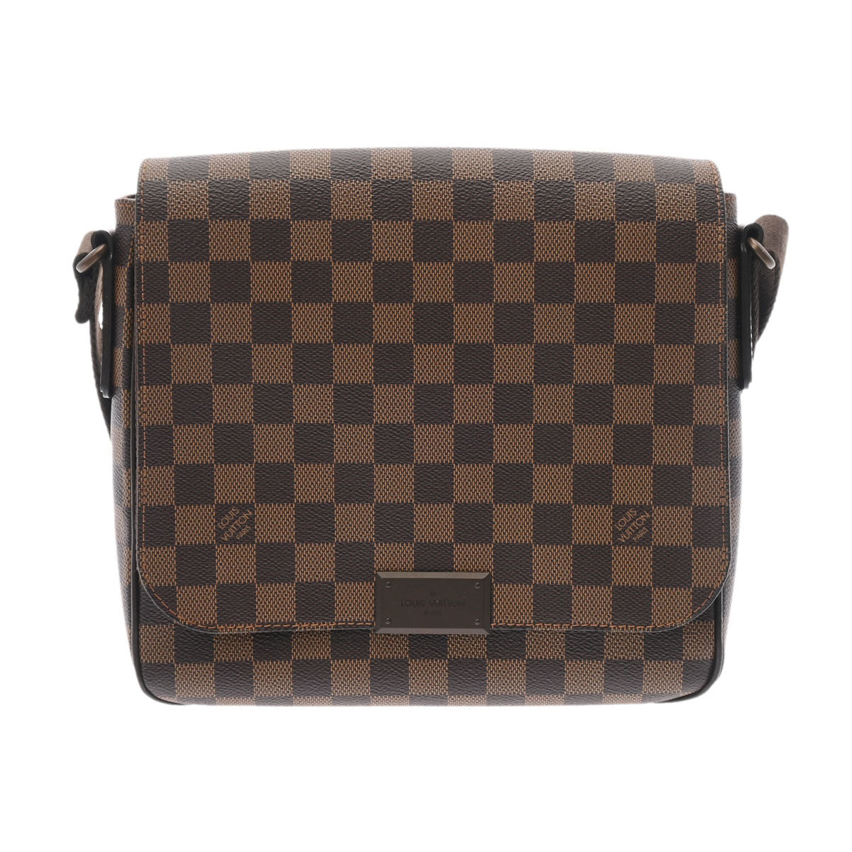 LOUIS VUITTON ルイヴィトン ダミエ ディストリクトPM ブラウン N41213 レディース ダミエキャンバス ショルダーバッグ Aランク 中古 