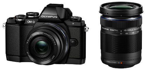 OLYMPUS OM-D E-M10 ダブルズームキット ブラック ミラーレス一眼 OM-D E-M10 DZKIT BLK【中古品】