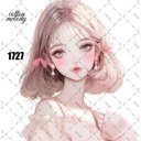 original sticker « no.1727 »     //     人物ステッカー オリジナルステッカー オリジナル人物ステッカー ステッカー cotton melody