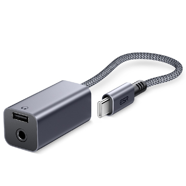 ESR PD充電対応 2-in-1 USB-C イヤホンジャックアダプター ESR442