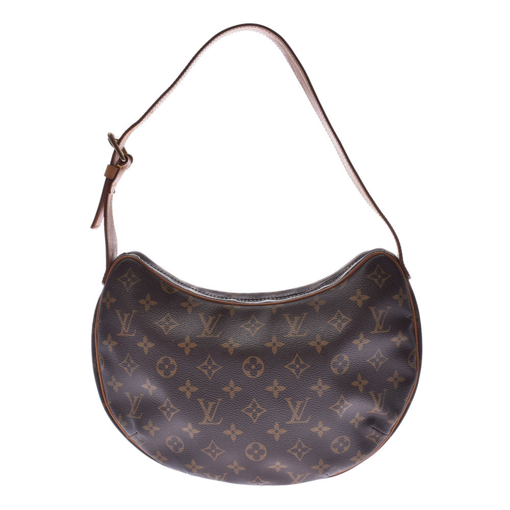 LOUIS VUITTON ルイヴィトン モノグラム クロワッサンMM ブラウン M51512 レディース ワンショルダーバッグ Bランク 中古 