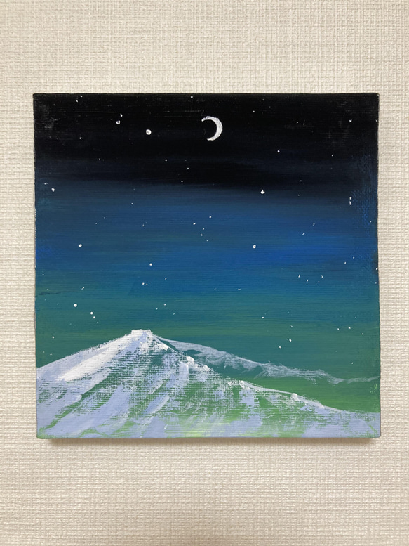 【原画】「Mountain and moon 」アクリル画/キャンバス