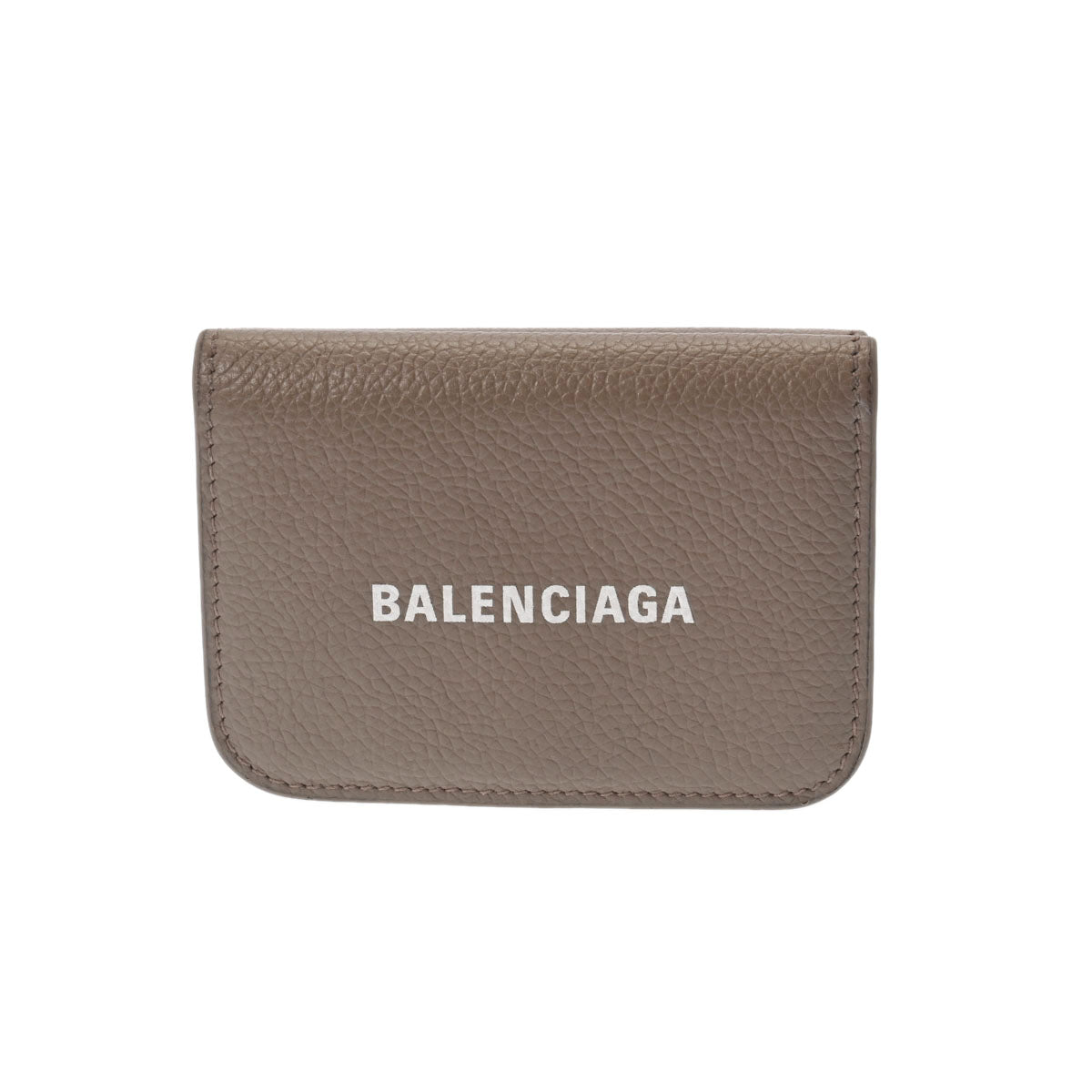 BALENCIAGA バレンシアガ キャッシュ ミニウォレット グレージュ 593813 ユニセックス レザー 三つ折り財布 Aランク 中古 