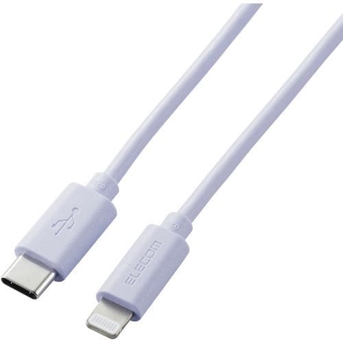 エレコム U2C-APCL10PU USB C-Lightningケーブル 1.0m パープル