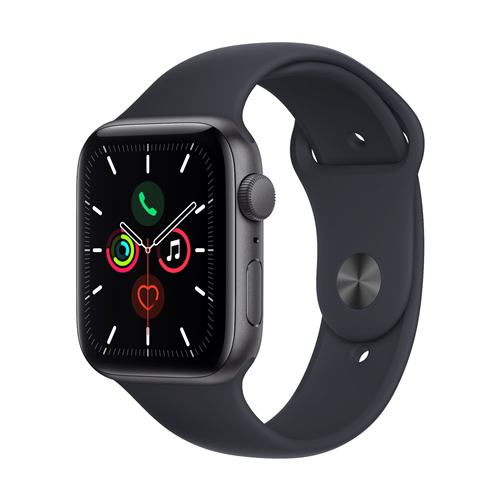 アップル(Apple) MKQ63J/A Apple Watch SE（GPSモデル） 44mm スペースグレイアルミニウムケースとミッドナイトスポーツバンド レギュラー