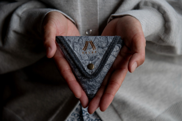 triangle coin　purse 【navy】