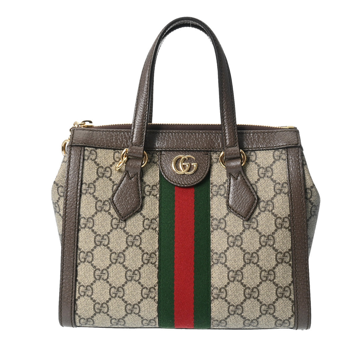 GUCCI グッチ オフィディア GGスモールトート シェリーライン  ベージュ/ブラウン ゴールド金具 547551 レディース PVC レザー ハンドバッグ Aランク 中古 