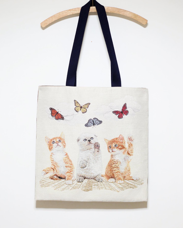 3 cats tote bag