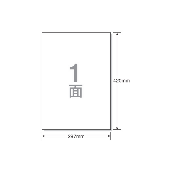エーワン ラベルシール A3 ノーカット 20枚 F833473-28411