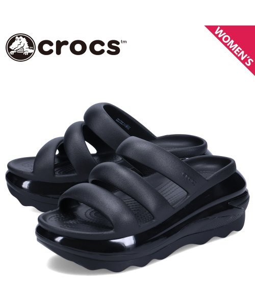 クロックス crocs サンダル スライドサンダル メガクラッシュ トリプル ストラップ レディース 厚底 MEGA CRUSH TRIPLE STRAP ブラ