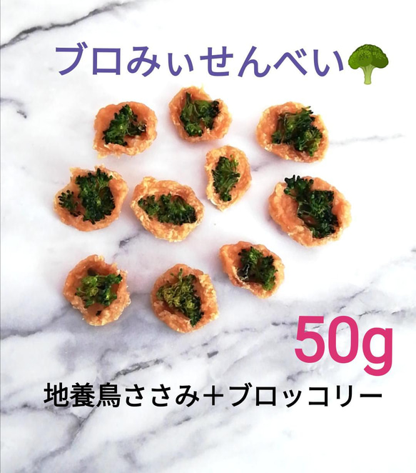 【自家製】ブロみぃ(ぱくぱく)　50g　地養鳥ささみ&ブロッコリー犬用