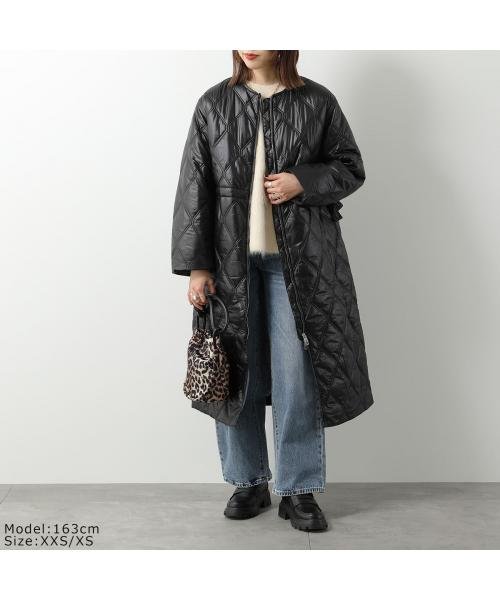 GANNI キルティングコート Shiny Quilt Long Coat