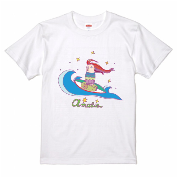 サーファーアマビエ　Tシャツ　朝Ver