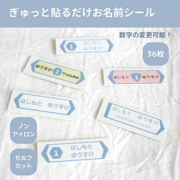 【アイロン不要！】道路通称名、国道、都道府県番号　36枚お名前シール