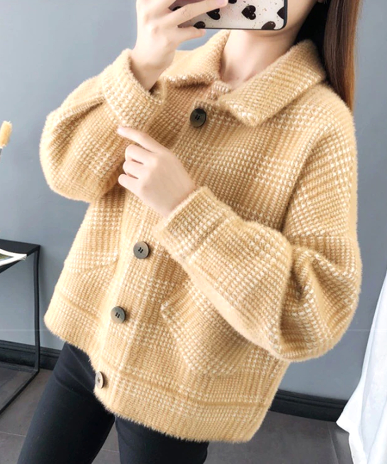 アミュレット/チェック柄ジャケット レディース アウター 長袖 秋服 冬服 10代 20代 30代･･･