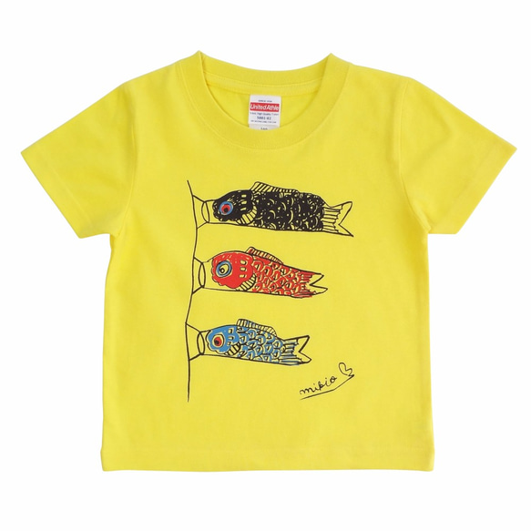 こいのぼりキッズＴシャツ 100 110 120 130 140 150 160 Yellow こどもの日☆ 端午の節句