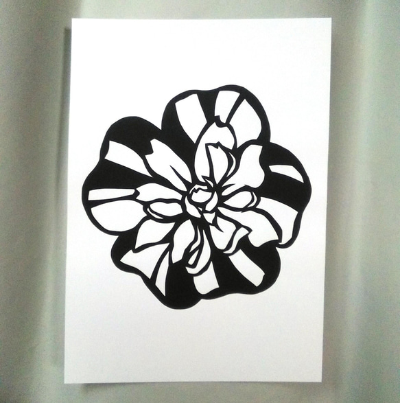 【切り絵】原画　B5サイズ　Flower4