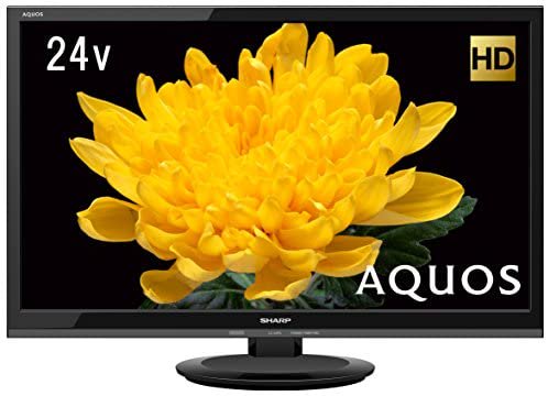 シャープ 24V型 液晶 テレビ AQUOS LC-24P5-B ハイビジョン 外付HDD対応(裏番組録画) ブラック 2017年モデル【中古品】