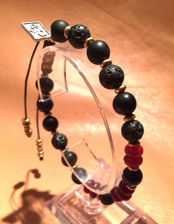 【BG】Buffalo horn&Natural stone Bracelet 〈BG15B0012〉