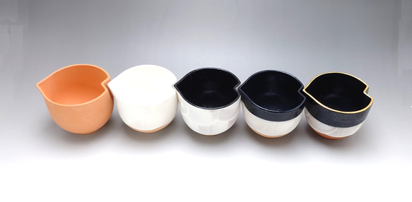 天目が出来ていく様子をそのまま作品に！　BEAK　BOWL（5ヶセット）　陶器