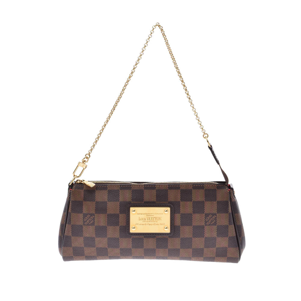 LOUIS VUITTON ルイヴィトン ダミエ エヴァ ブラウン N55213 レディース ダミエキャンバス ショルダーバッグ Aランク 中古 