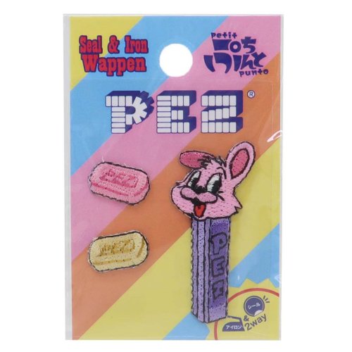 PEZ ワッペン ぷちぷんと 3枚入り バニー お菓子パッケージ 社コッカ 手芸用品 刺繍 ししゅう キャラクター グッズ