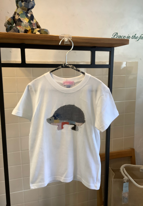 kids ハリネズミ柄パッチワークTシャツ　K-04