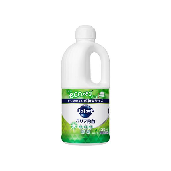 KAO キュキュット クリア除菌 緑茶の香り つめかえ用 1250mL FC304NM