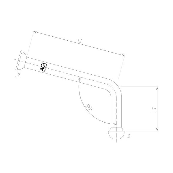 旭製作所 L字連結管 2575-B-100 1個 62-2095-54（直送品）