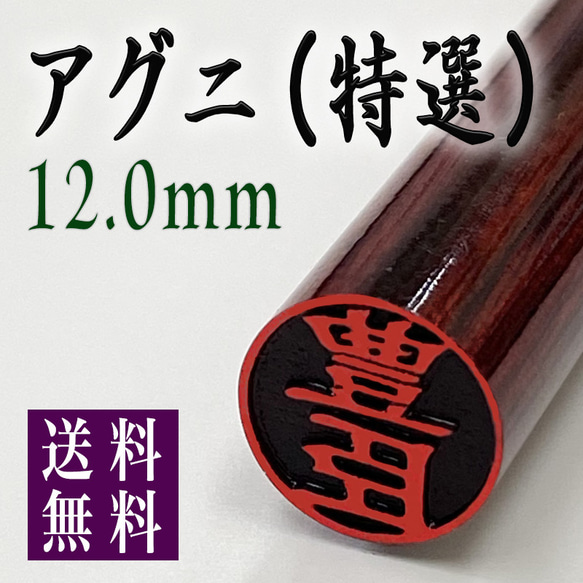 【アグニ印鑑12.0mm 高級ケース付】実印・銀行印♪創業100年の本格派印鑑