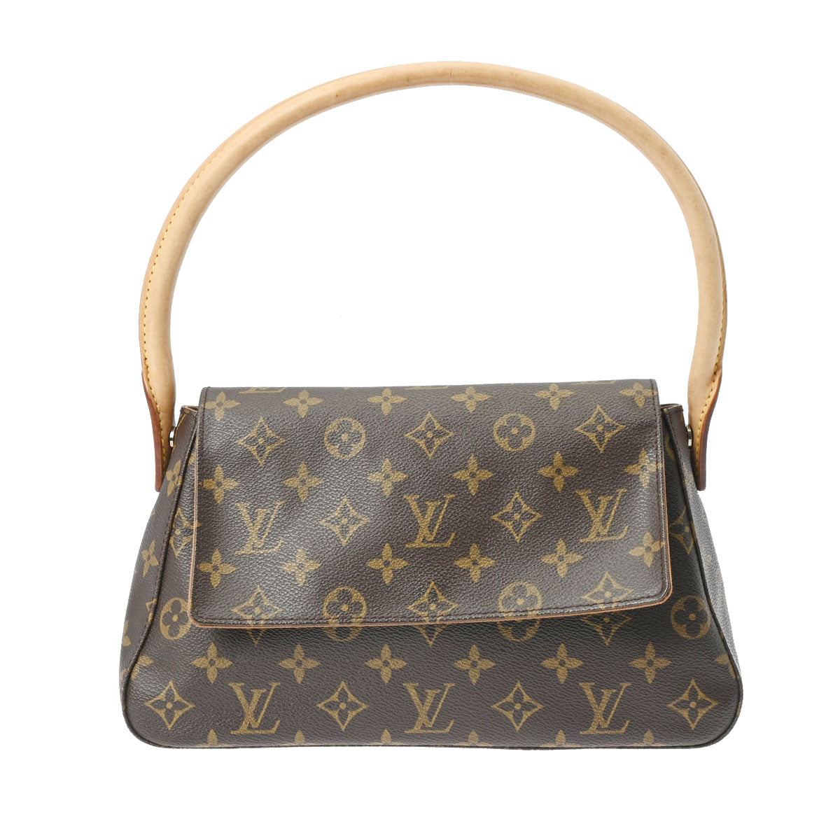 LOUIS VUITTON ルイヴィトン モノグラム ミニ ルーピング ブラウン M51147 レディース モノグラムキャンバス セミショルダーバッグ Bランク 中古 