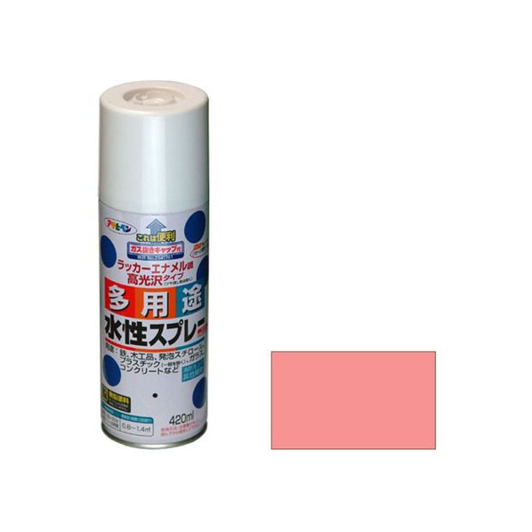 アサヒペン 水性多用途スプレー 420ml コスモスピンク FC218NS