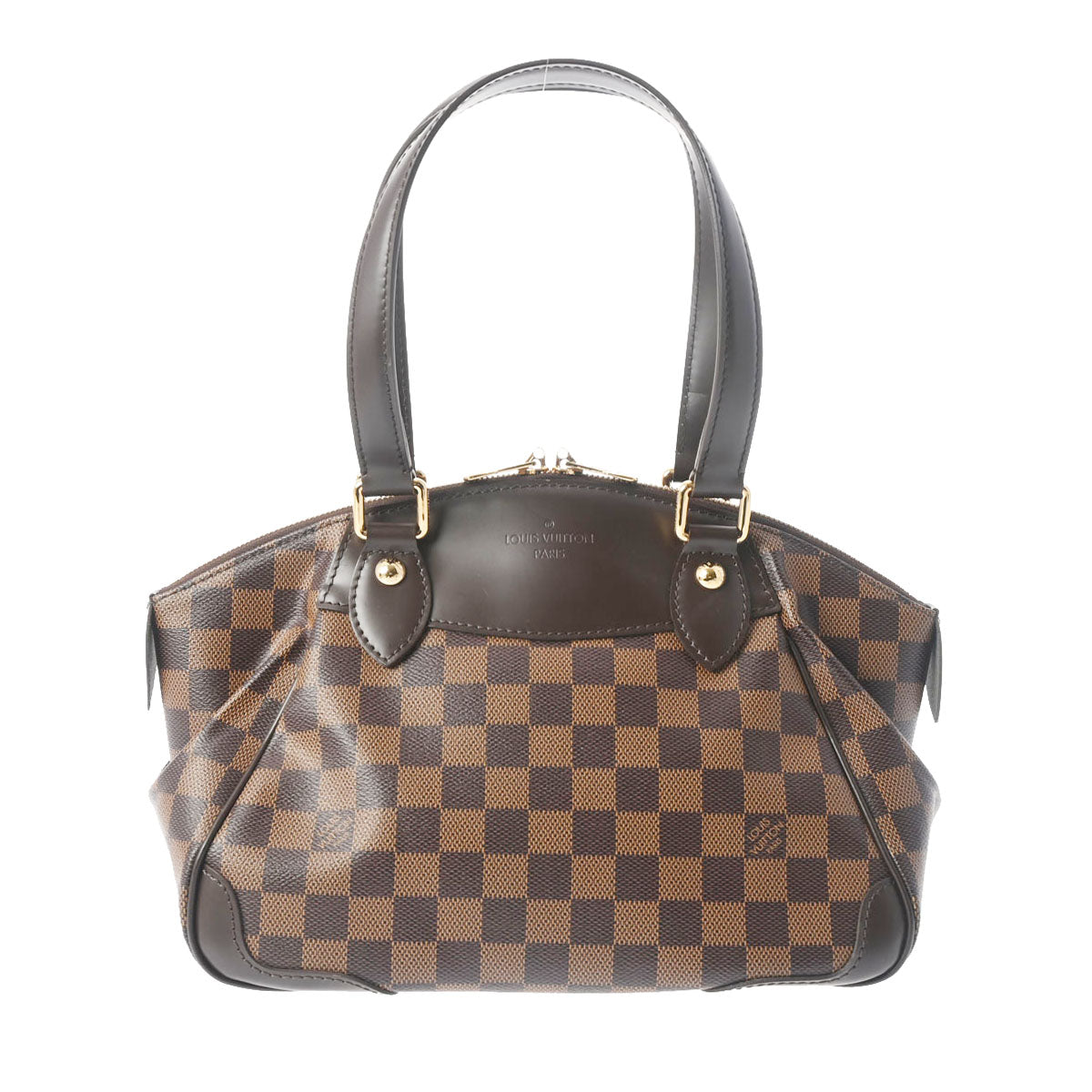 LOUIS VUITTON ルイヴィトン ダミエ ヴェローナ PM ブラウン N41117 レディース ダミエキャンバス ハンドバッグ Aランク 中古 