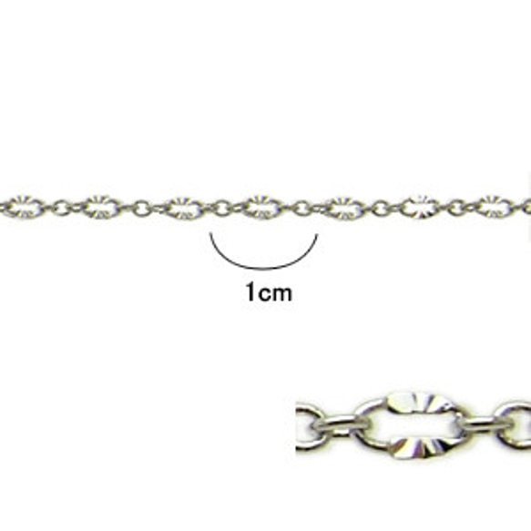 k-IPK-240S-1-3KM-silverNF-10cm チェーン(シルバー ）【10cm】 ＊ニッケルフリー