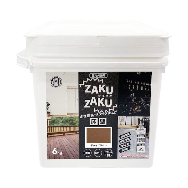 ニッペホームプロダクツ ニッぺ STYLE ZAKUZAKU 6kg デッキブラウン HUP204 4976124882678 1缶 536-6030（直送品）