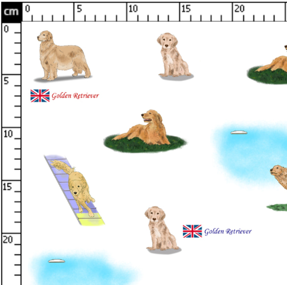撥水ポリエステル（トロマット）　ゴールデンレトリーバー　スポーツドッグ　 White
