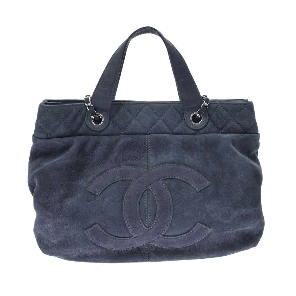 CHANEL シャネル エグゼクティブトート 2WAY ネイビー ゴールド金具 レディース ヴィンテージカーフ トートバッグ Bランク 中古 