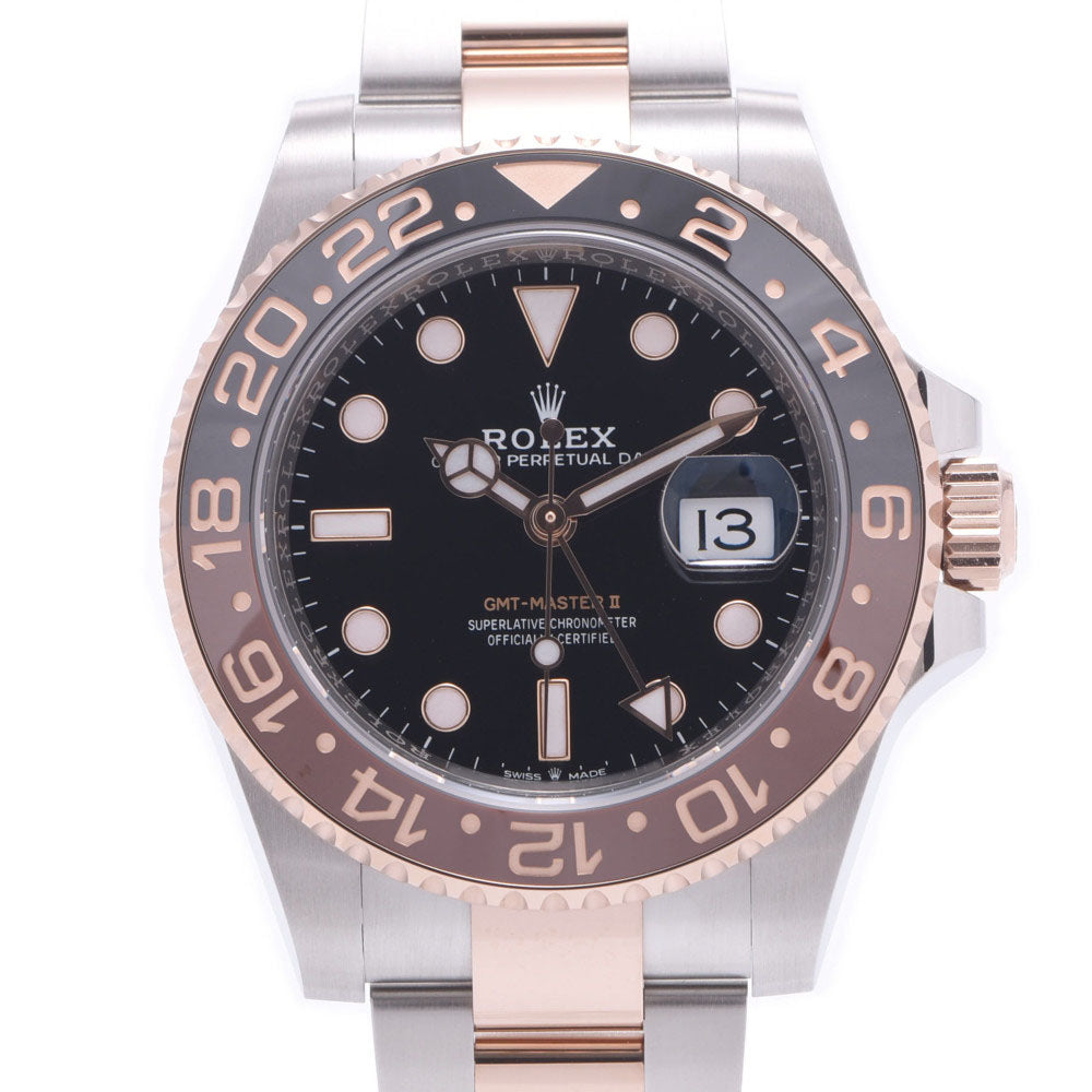 【現金特価】ROLEX ロレックス GMTマスター2 黒/ブラウンベゼル 126711CHNR メンズ SS/エバーローズゴールド 腕時計 自動巻き 黒文字盤 未使用 