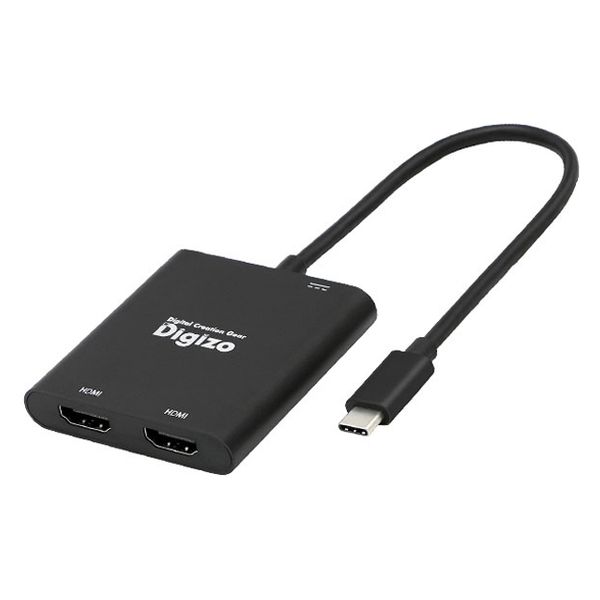 ＨＤＭＩ　４Ｋ×２ポート出力可能　ＴｙｐｅーＣ変換アダプター PUD-PDC1H2　1個 プリンストン（直送品）