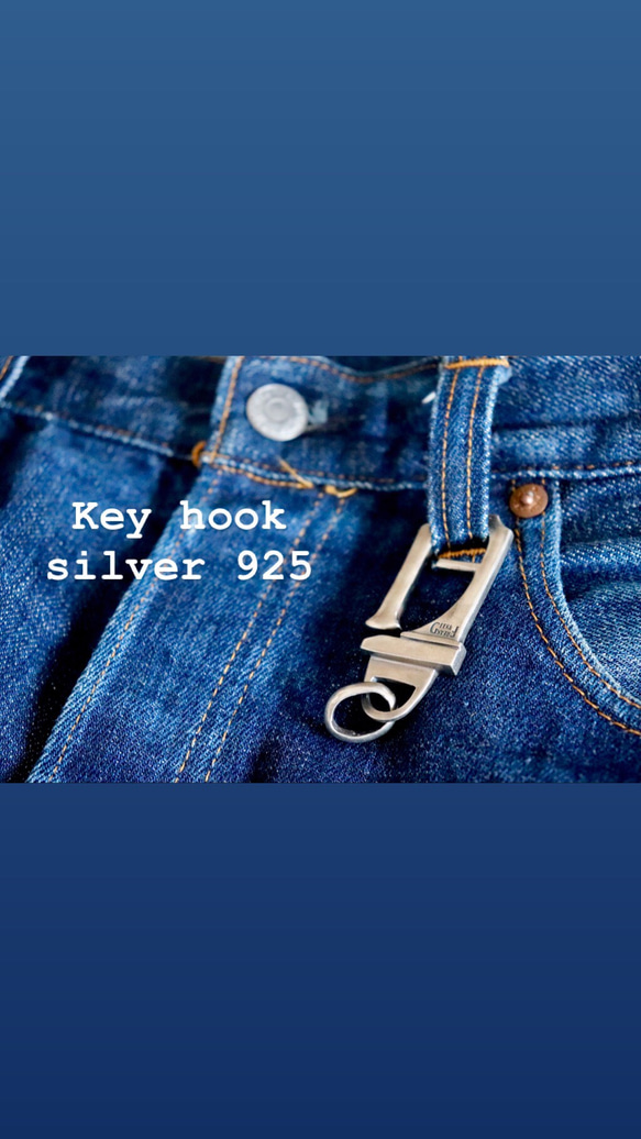 Key hook マット仕上げ Geek&Freak silver 受注生産