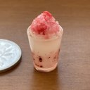 ミニチュアかき氷いちごミルク