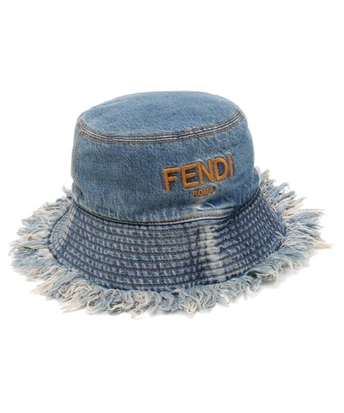 フェンディ 帽子 ハット バケットハット バケハ ブルー メンズ レディース FENDI FXQ963 AN9J F0RU7