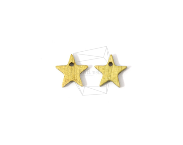 BSC-470-G【4個入り】スターウッドビーズ,Star Wooden Beads /12mm x 12mm