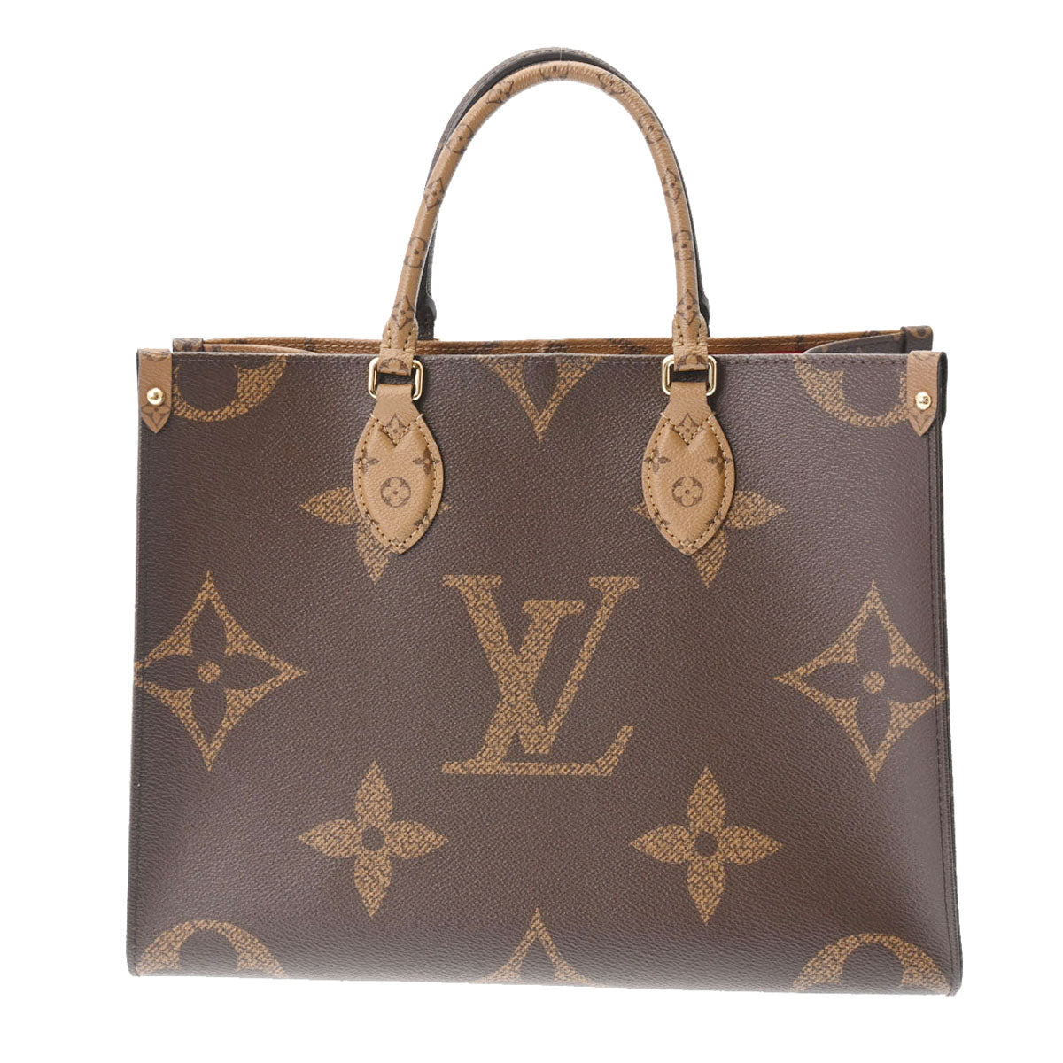 LOUIS VUITTON ルイヴィトン モノグラムリバース オンザゴー MM ブラウン M45321 レディース モノグラムリバースキャンバス 2WAYバッグ Aランク 中古 