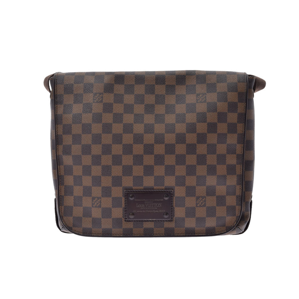 LOUIS VUITTON ルイヴィトン ダミエ ブルックリン MM ブラウン N51211 ユニセックス ダミエキャンバス ショルダーバッグ Bランク 中古 