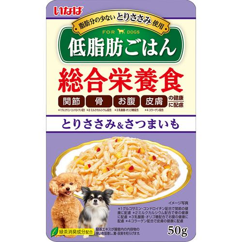 いなばペットフード QDR‐134 いなば 低脂肪ごはん とりささみ&さつまいも 50g