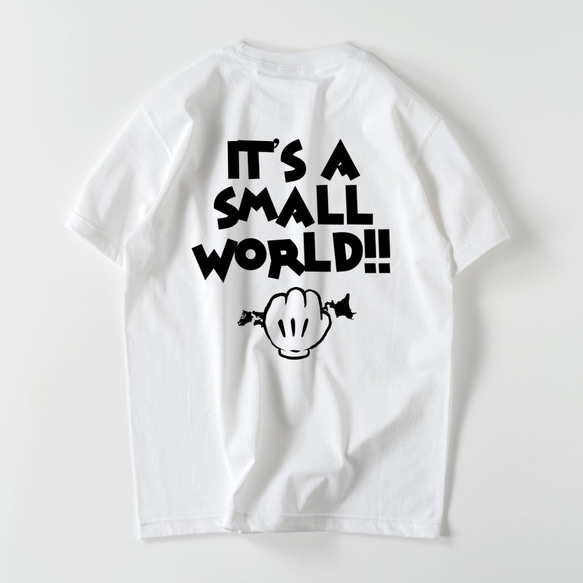 綿生地 Its A Small World!! 半袖 Tシャツ