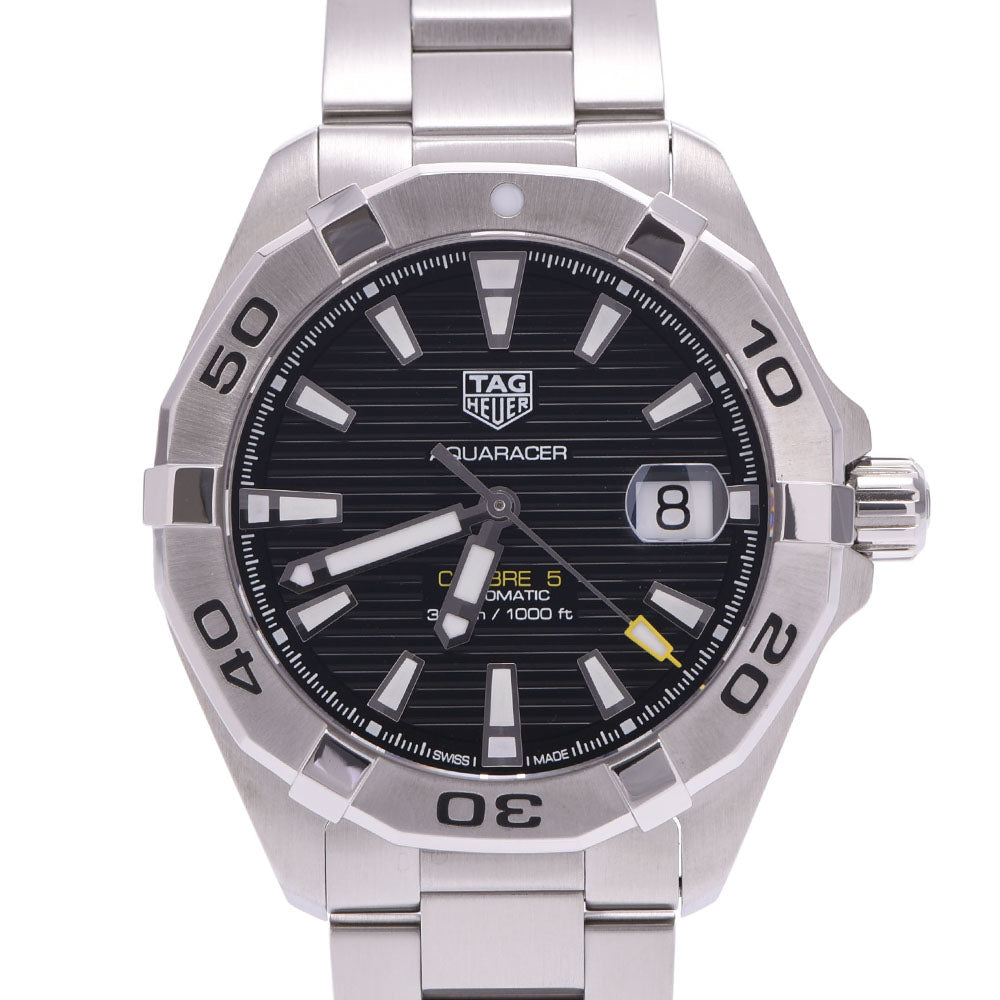 TAG HEUER タグホイヤー アクアレーサー WBD2110 メンズ SS 腕時計 自動巻き 黒文字盤 Aランク 中古 