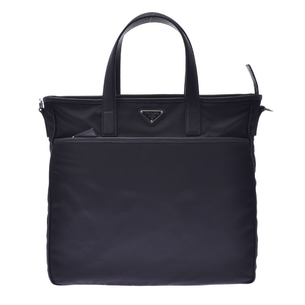 PRADA プラダ ハンドバッグ 黒 2VG033 ユニセックス ナイロン/レザー 2WAYバッグ Aランク 中古 