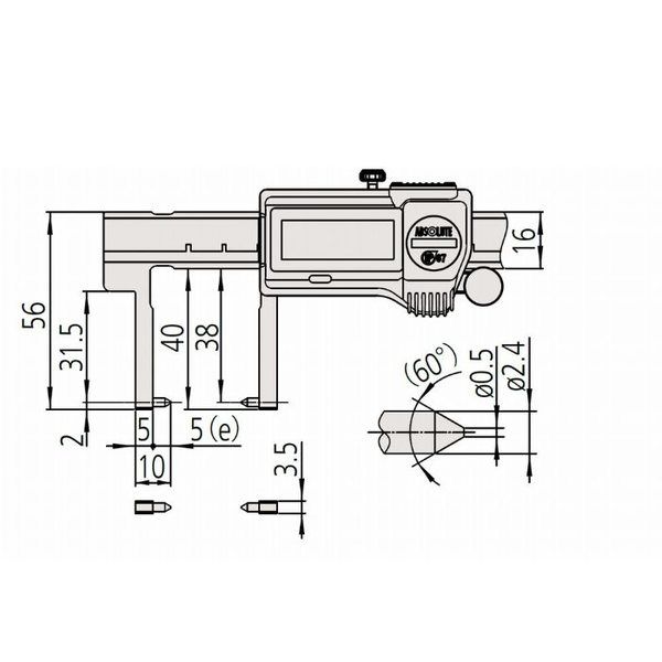 デジマチックノギス (573ー652ー20) 校正証明書+トレサビリティ体系図 【NTD15PーP15M】 NTD15P-P15M 1セット（直送品）